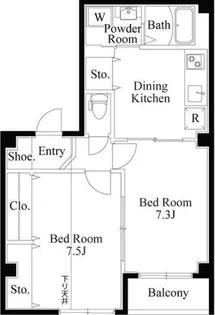 カーサ スズキ【4階】の間取り