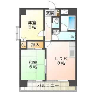 日宝レスカール幸町【5階】の間取り