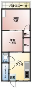 ビーンズ南春日【2階】の間取り
