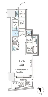 パークナードフィット南青山Vista【13階】の間取り