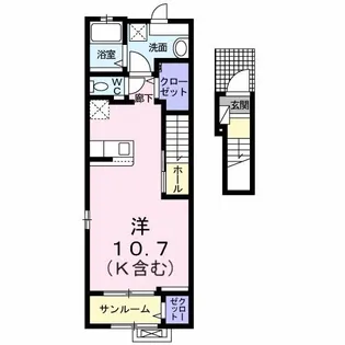 エスポワールK.S.II【2階】の間取り