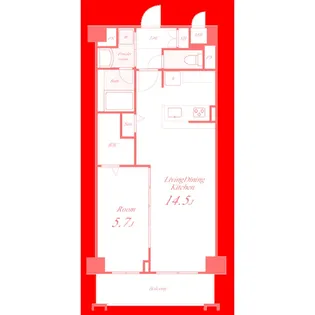 グランディール武蔵小杉【2階】の間取り