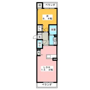 エステート雅【3階】の間取り