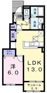 グリーン・ヒルズ C【1階】の間取り