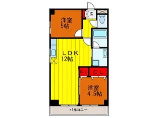 門真グランドハイツ【4階】の間取り