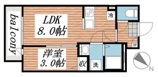 カーサリッツ八千代台【2階】の間取り
