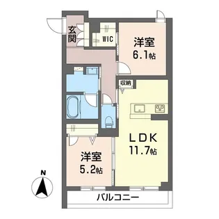 ベルフルール【2階】の間取り