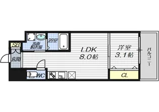 セオリー大阪ハーバーDOOR【4階】の間取り