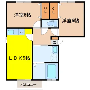 アリアス【3階】の間取り