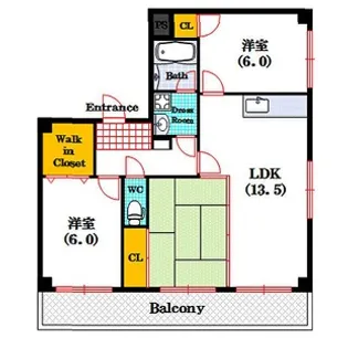 ビオトープ末吉橋【9階】の間取り