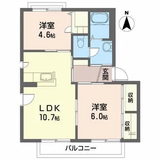 サラーム B【2階】の間取り