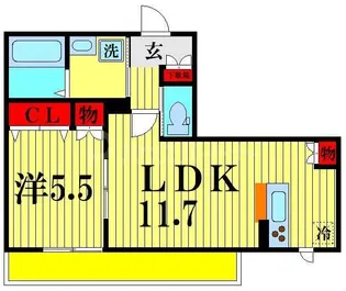 RAFFINE新松戸【1階】の間取り