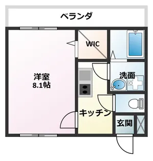 フラワーヒルズ【4階】の間取り