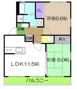 ボナール秋の月【3階】の間取り