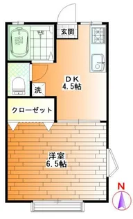 コーポ第一聖【1階】の間取り