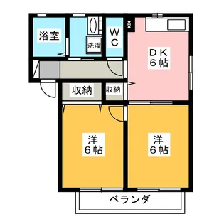 ル・ププラン【2階】の間取り