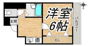 クレセール阿波座【10階】の間取り