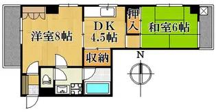 ロッコー銀山町グランドマンション【8階】の間取り