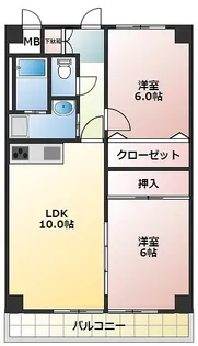 ブライトンコート中万々【7階】の間取り
