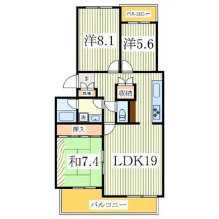プレステージ柏【3階】の間取り