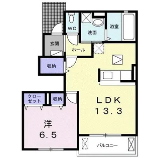 グランパレス磐田I【1階】の間取り