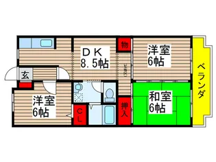 カームパーク【2階】の間取り