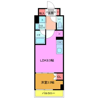 デュオステージ浦安【2階】の間取り