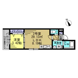 メラース【3階】の間取り