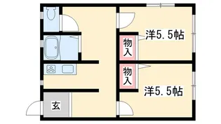 オーチャードハイツ【1階】の間取り