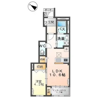 ヴィヴァレス【1階】の間取り