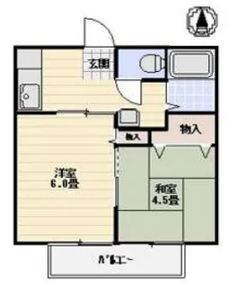 ハイツ八幡山【2階】の間取り