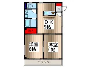 アルカサール【1階】の間取り