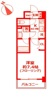 ロイジェント磯子【6階】の間取り