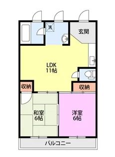 カーサ左近【4階】の間取り