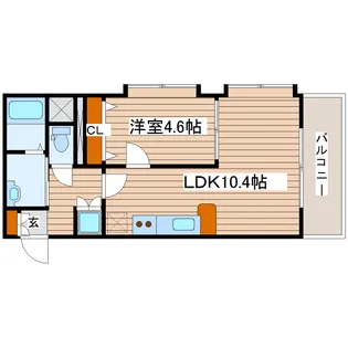 スクエア泉中央【6階】の間取り