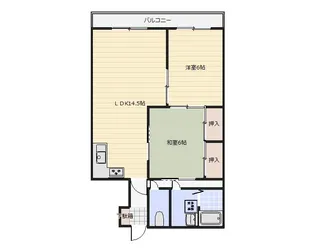 むらさきハイツ【4階】の間取り