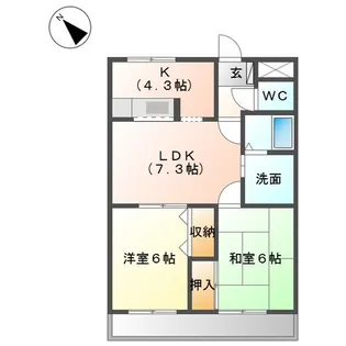 La Floral 壱番館【2階】の間取り
