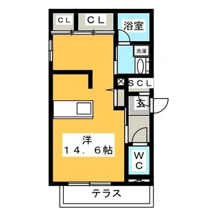 シャーメゾン六条【2階】の間取り