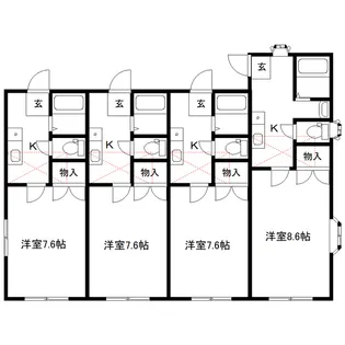 エムケーキャッスル【2階】の間取り