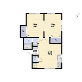 コーポ高谷しみず【2階】の間取り