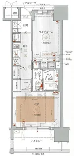 エステムプラザ梅田・中崎町IIIツインマークス SR【4階】の間取り