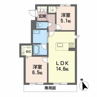 ヴェル ドミール【1階】の間取り