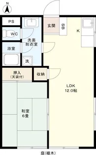 マンション富紀【1階】の間取り