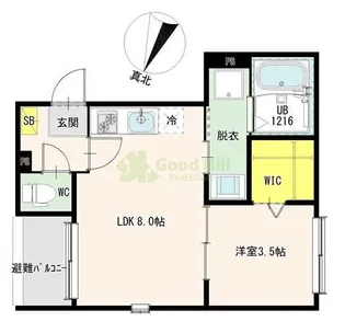 DiiRA下新庄【1階】の間取り