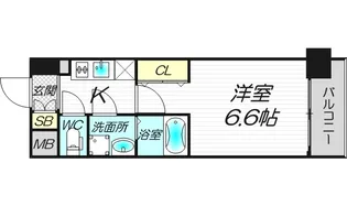 レジュールアッシュ九条【6階】の間取り