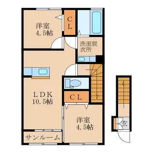 ボナール II【2階】の間取り