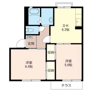 シャーメゾン サンハイツ大久保 C【1階】の間取り