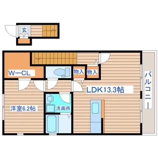 ハピネスI番館【2階】の間取り
