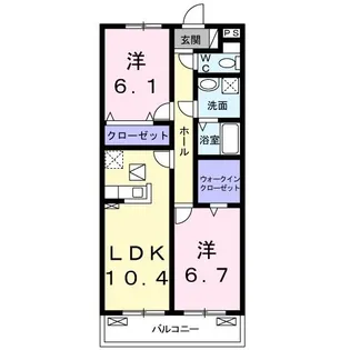 ソレイユカヤノV【1階】の間取り
