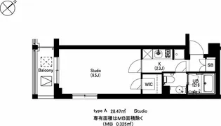 エスティメゾン武蔵小山II【5階】の間取り